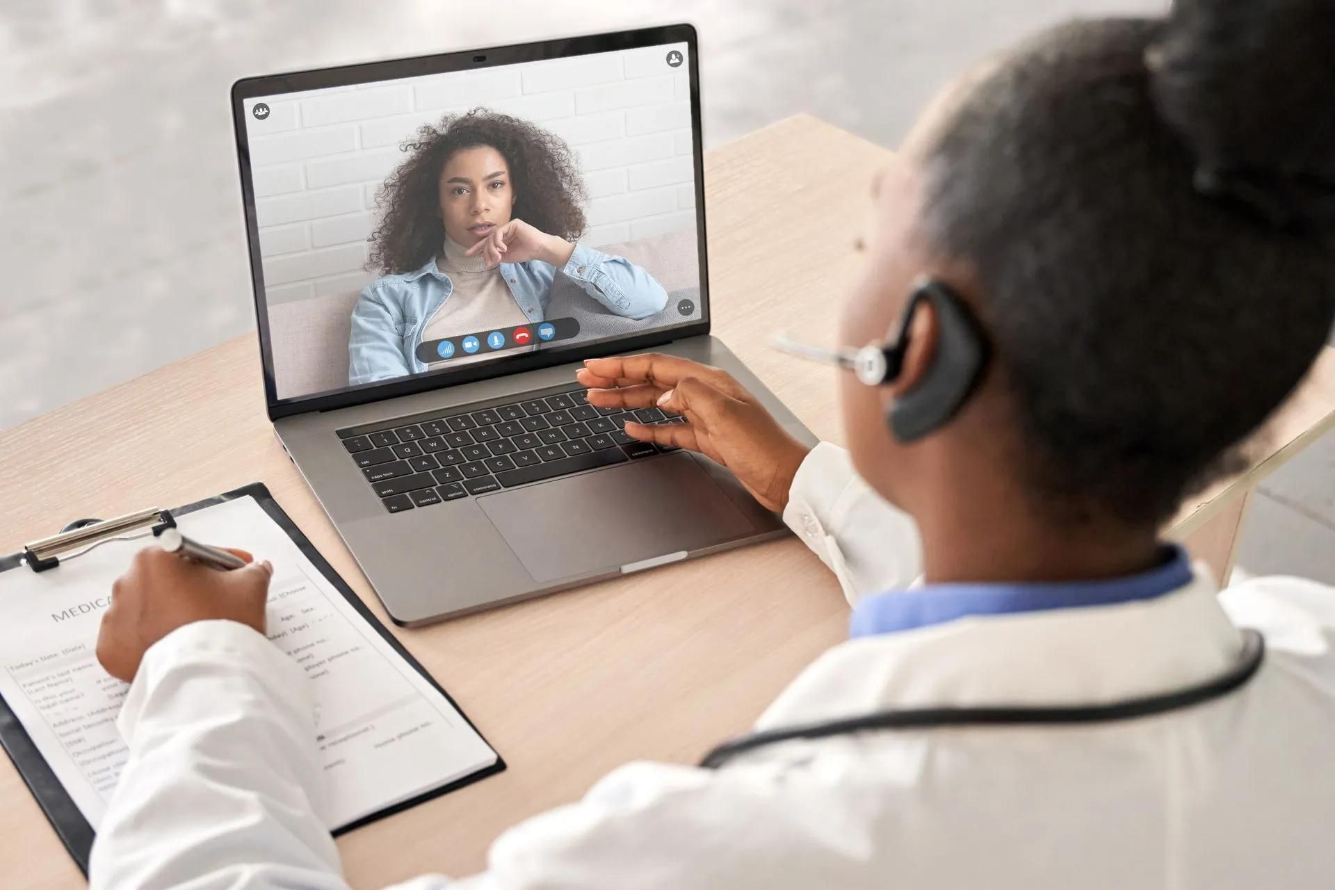 Patient Conducting A Video Consultation With Doctors In Mackay