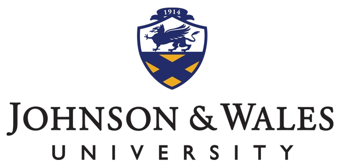 Johnson & Wales University logo: a blue shield with a griffin above the words "JOHNSON & WALES UNIVERSITY."