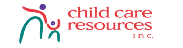 Child Care Resources Inc. logo in red and teal with stylized adult and child figures