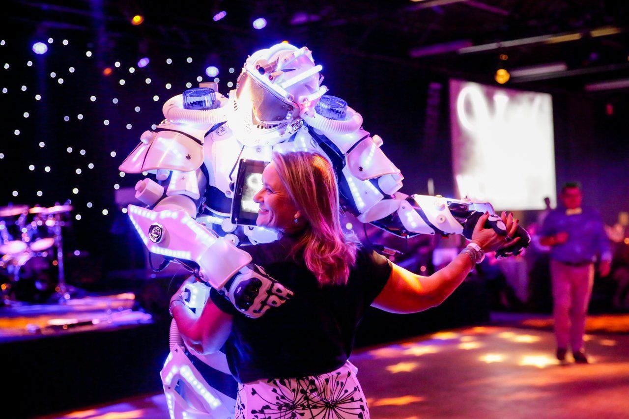 Silva White LED Robot