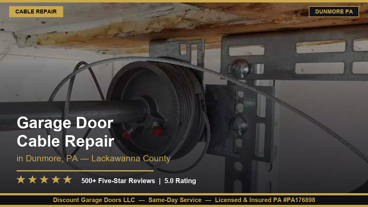 Garage Door Cable Repair — Dunmore, PA
