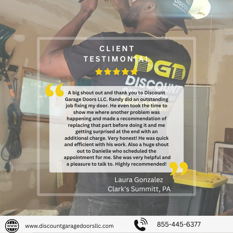 tech in clarks summit completing garage door opener repair