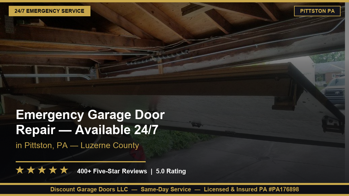 Emergency Garage Door Repair — Pittston, PA — Available 24/7