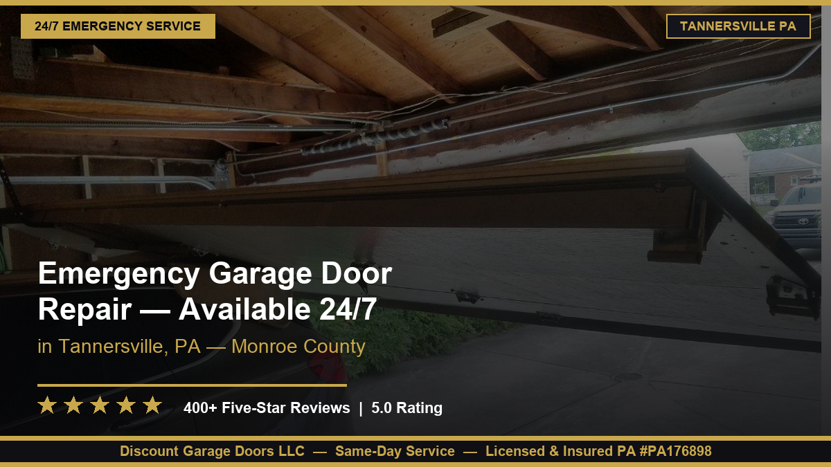 Emergency Garage Door Repair — Tannersville, PA — Available 24/7