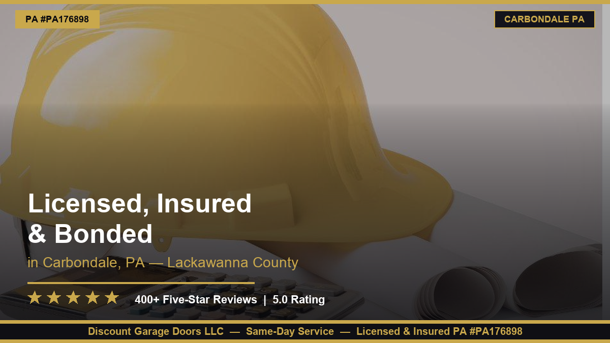 Licensed, Insured & Bonded — PA #PA176898
