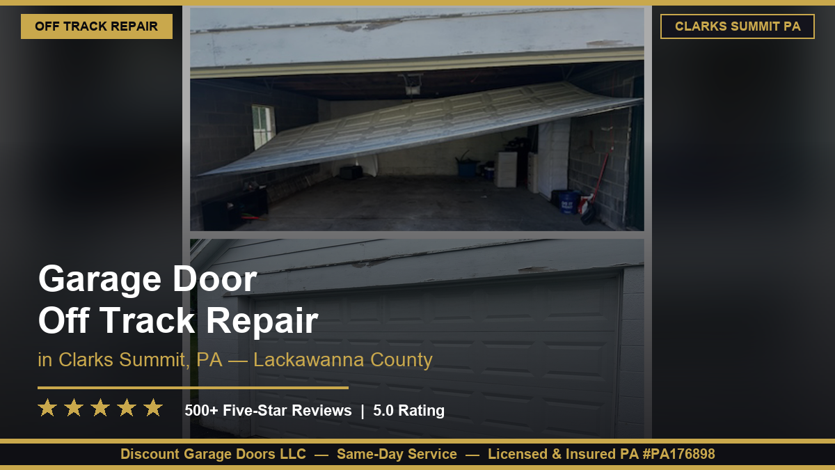 garage door off track repair  in clarks summit pa