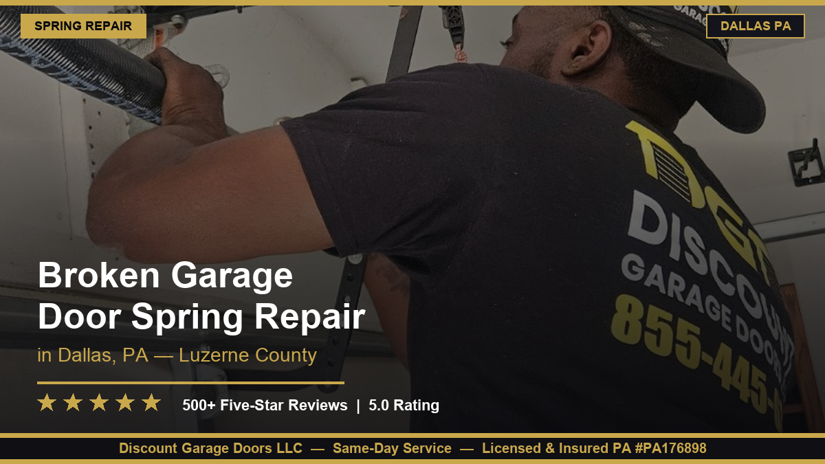 Broken Garage Door Spring Repair — Dallas, PA