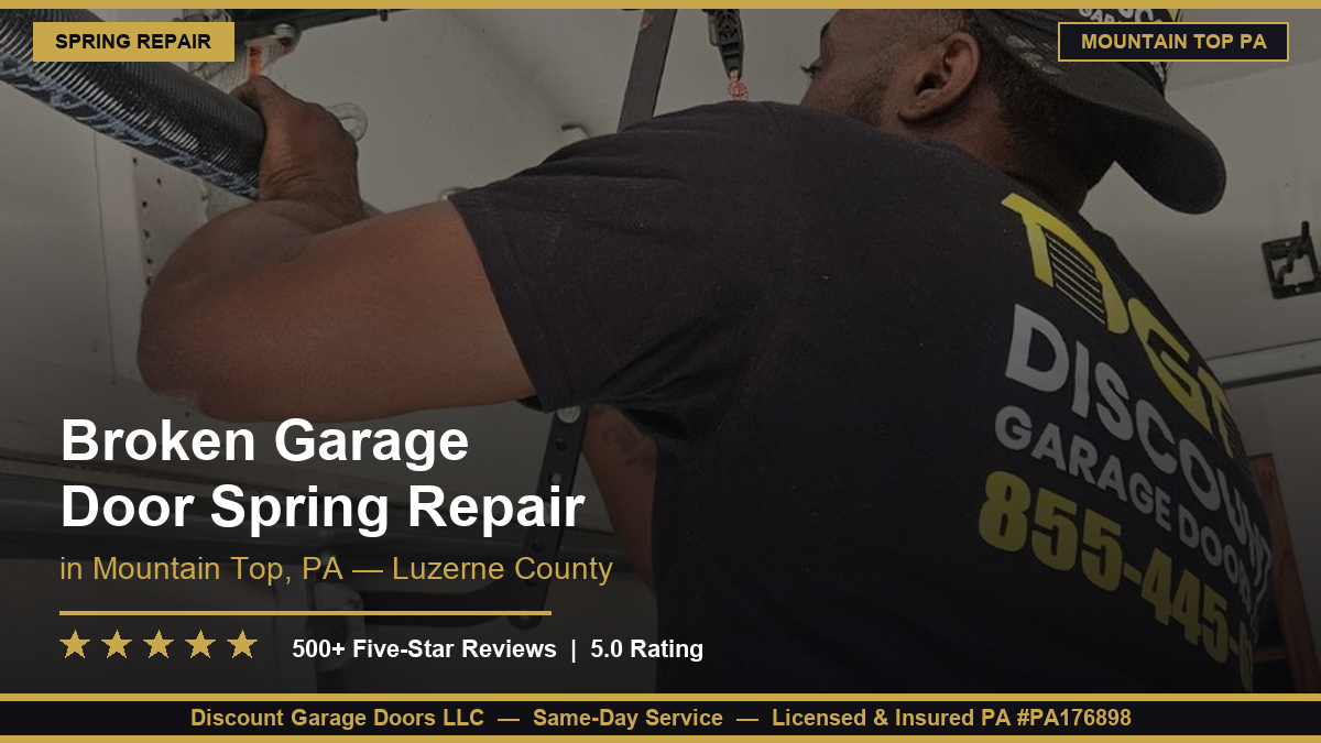 garage door spring repair mountain top pa