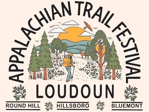 A logo for the appalachian trail festival in loudon.