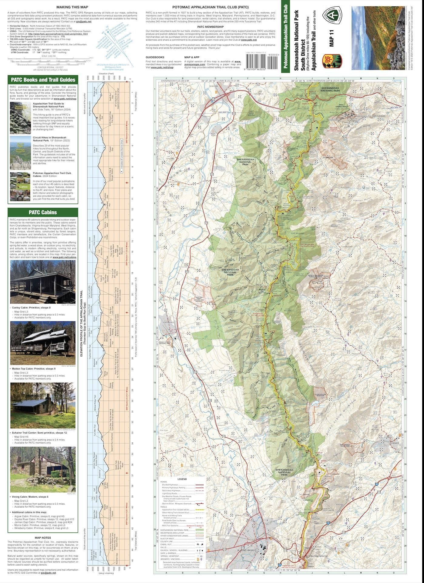 A map of a mountain range with a lot of pictures on it.
