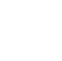 A house with a roof and two windows is in a circle.