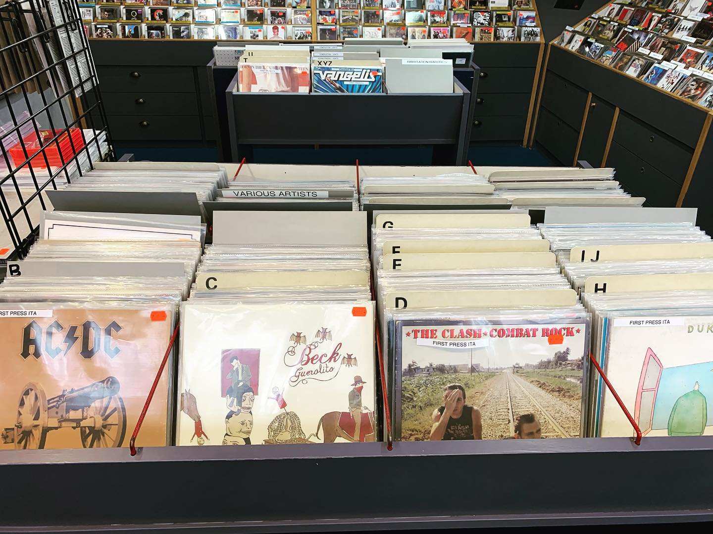 gebrauchte cds auf dem Display