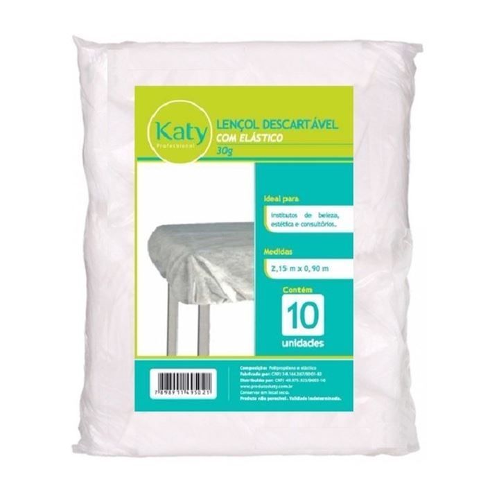 Lençol Descartável Com Elástico Katy - 10 unidades