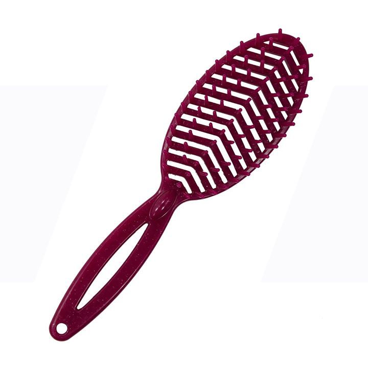 Escova Flex Oval Katy - Vermelho com Glitter