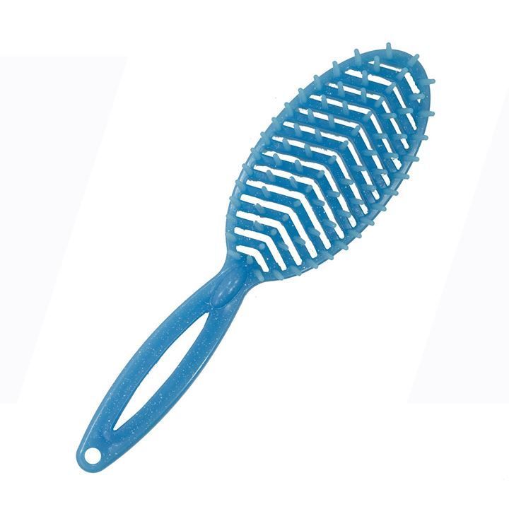 Escova Flex Oval Katy - Azul com Glitter
