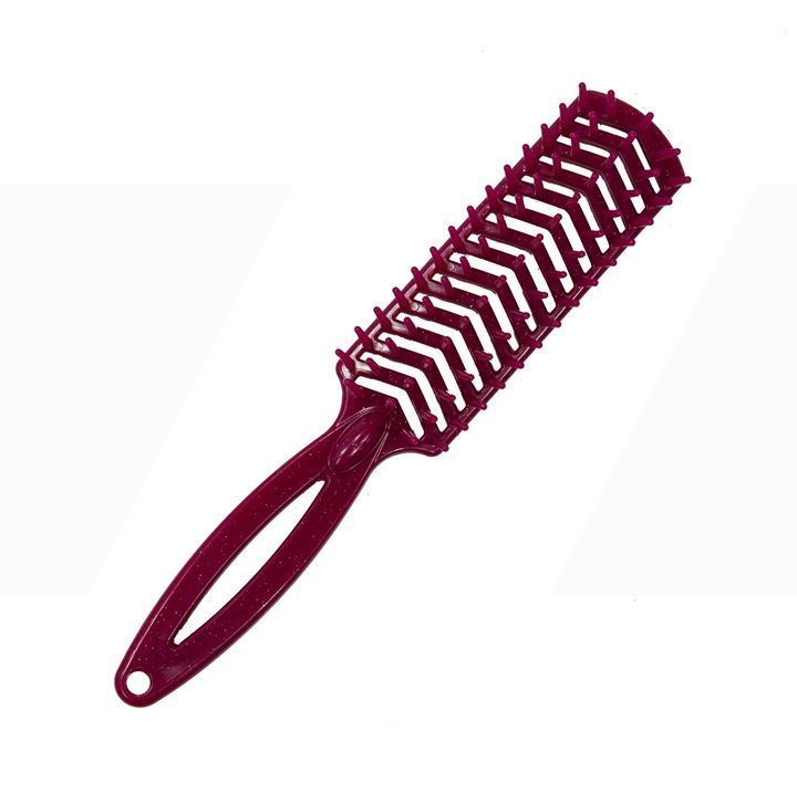 Escova Flex Reta Katy - Vermelho com Glitter