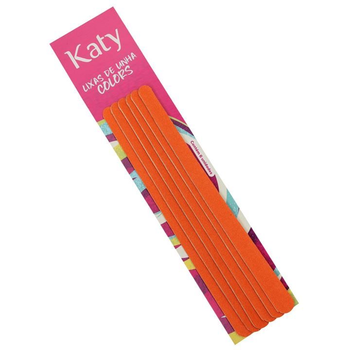 Lixa de Unha Colors Laranja Katy - 6 unidades