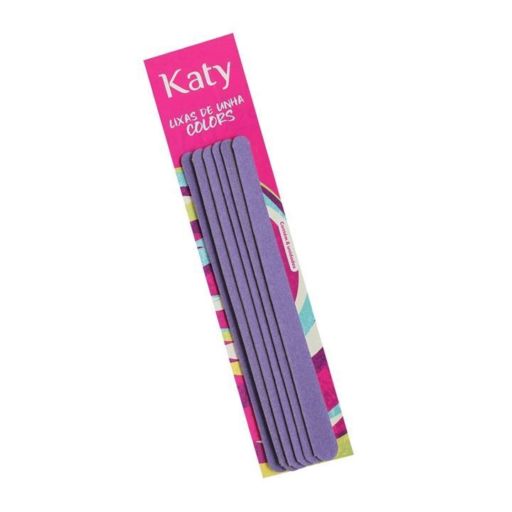 Lixa de Unha Colors Roxa Katy - 6 unidades