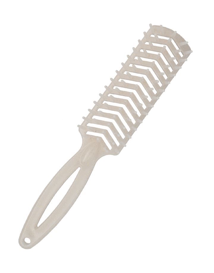 Escova Flex Reta Katy - Branco com Glitter