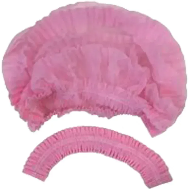 Touca Estética Rosa Descartável Katy - 12 unidades