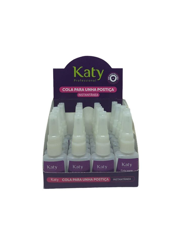 Cola Para Unhas Postiças Katy 5g - Caixa Com 24 Unidades