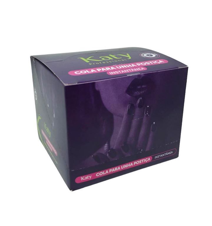 Cola Para Unhas Postiças Katy 5g - Caixa Com 24 Unidades