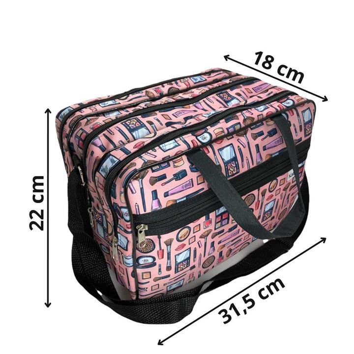 Necessaire Bolsa Casual Com 3 Repartições Katy