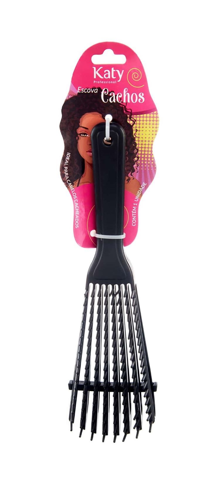 Escova Polvo Desembaraçante Preta Katy