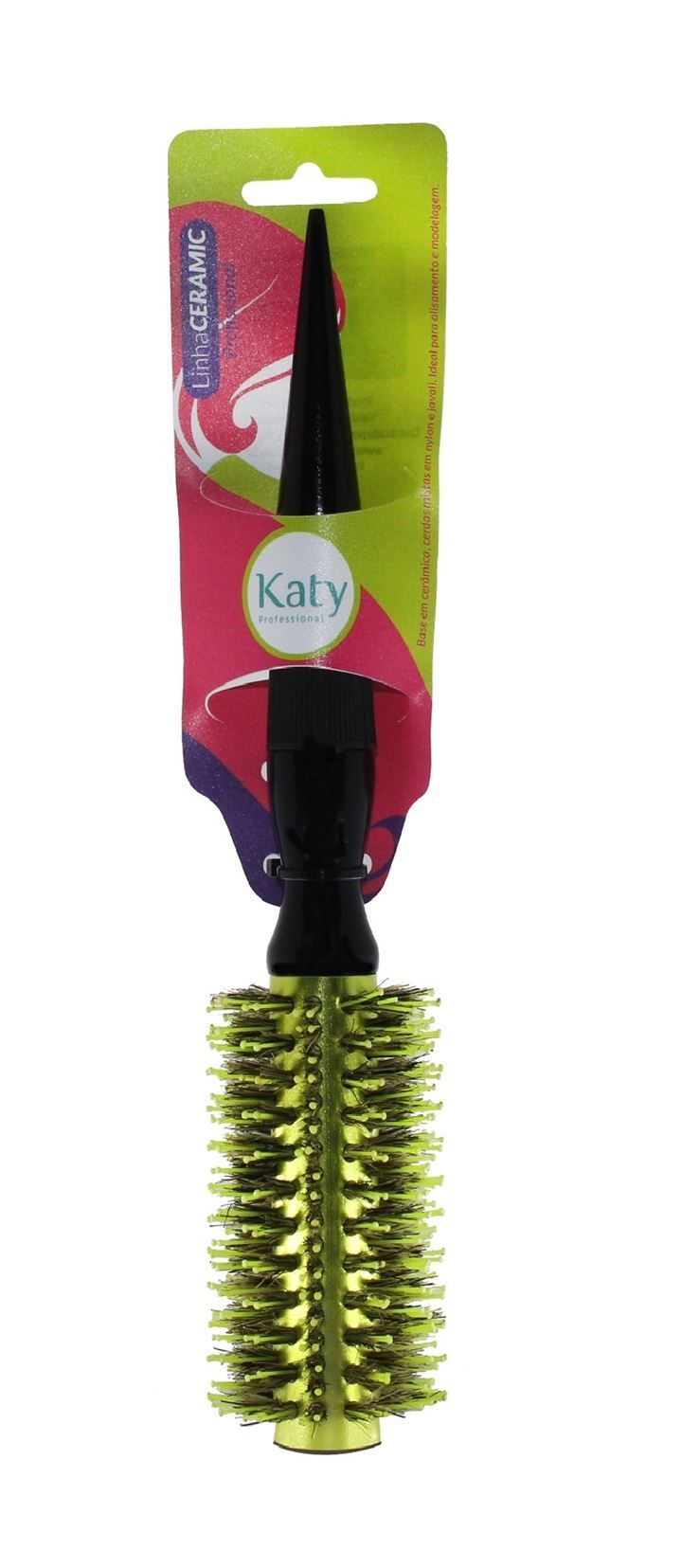 Escova Ceramic Katy Profissional - Verde 25mm
