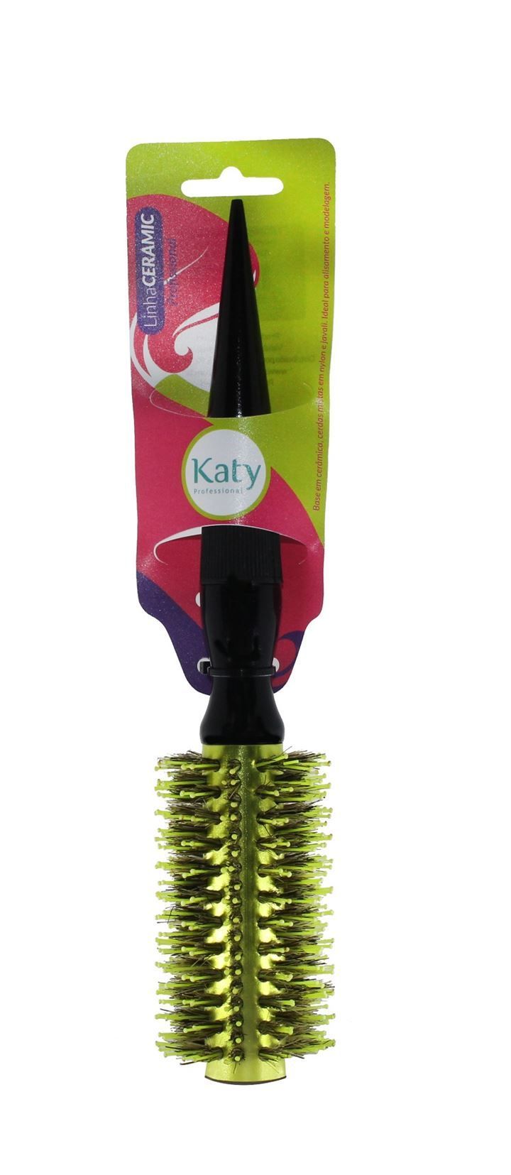 Escova Ceramic Katy Profissional - Verde 34mm