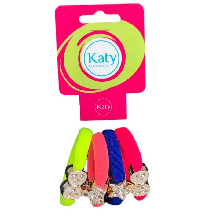 Elástico Para Cabelo Com Pingente Katy - 4 unidades