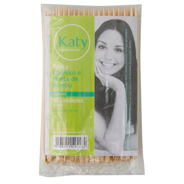 Palito de Unha Bambu Katy - 50 unidades