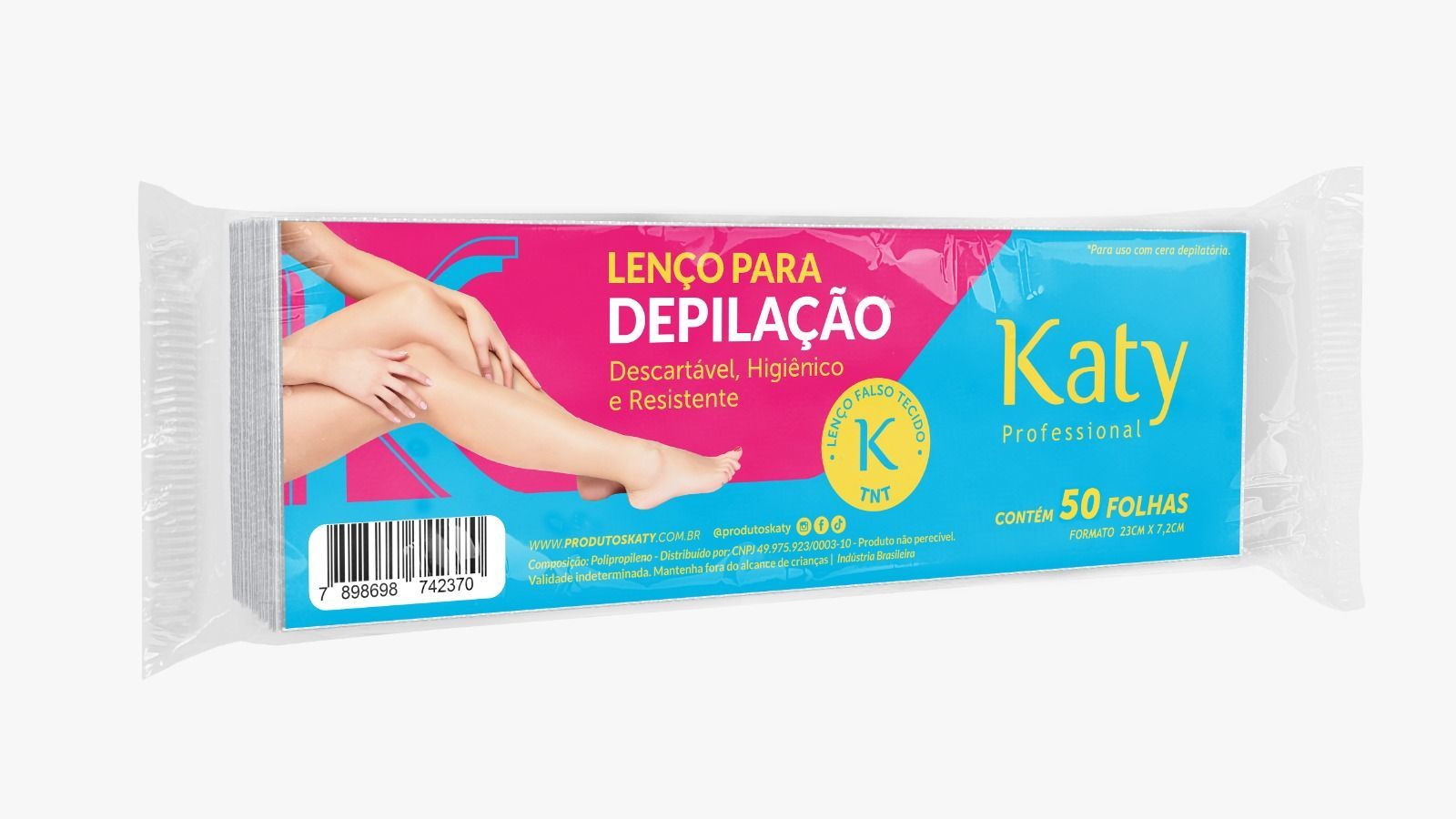 Lenço Polipropileno para Depilação Katy - 50 folhas