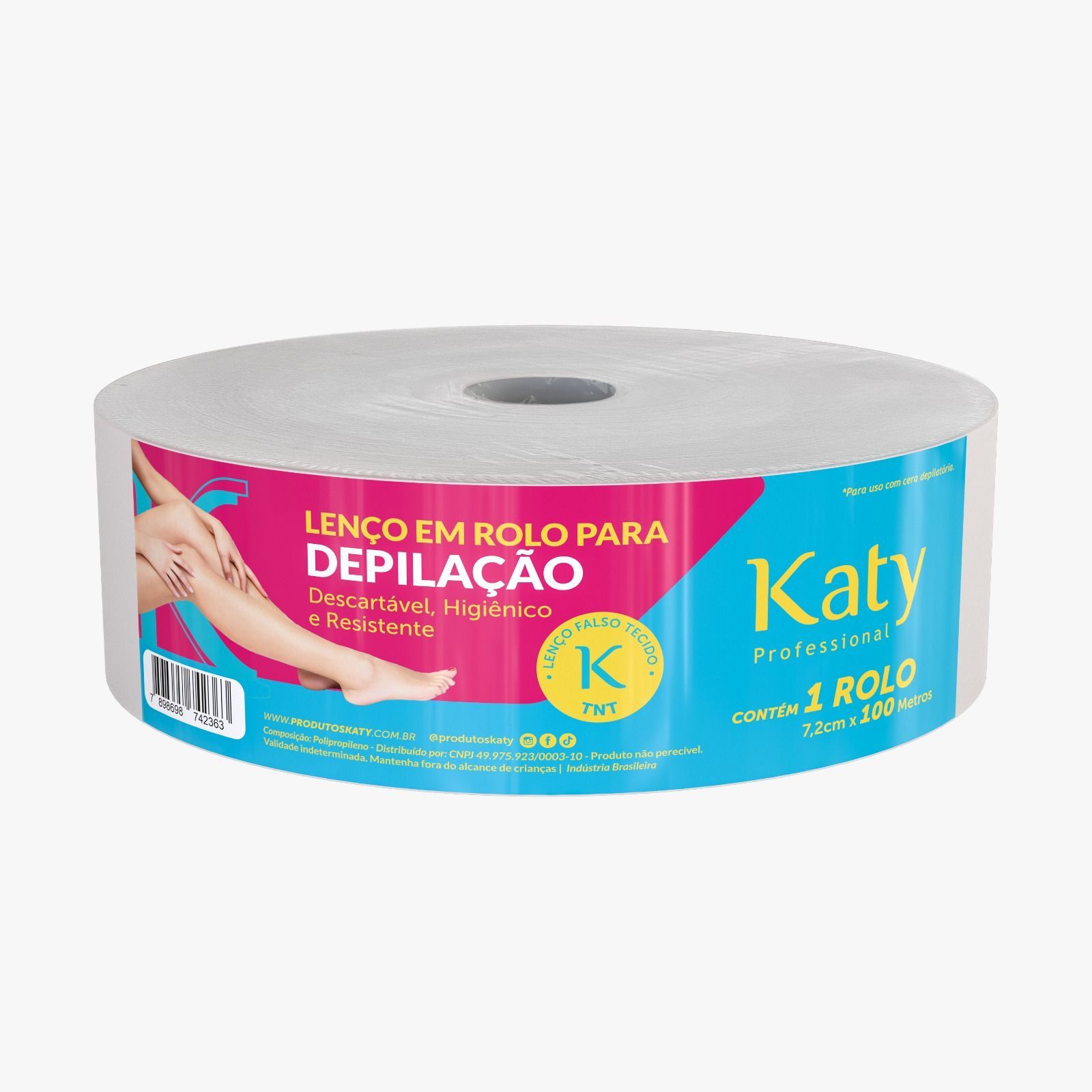 Lenço Polipropileno para Depilação Katy - Rolo 100 metros