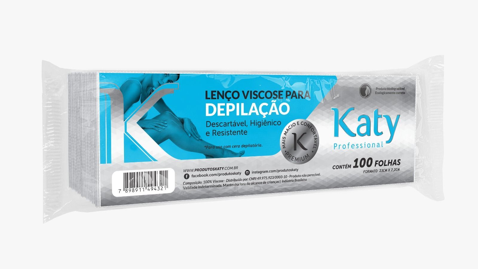 Lenço 100% Viscose para Depilação Katy - 100 Folhas