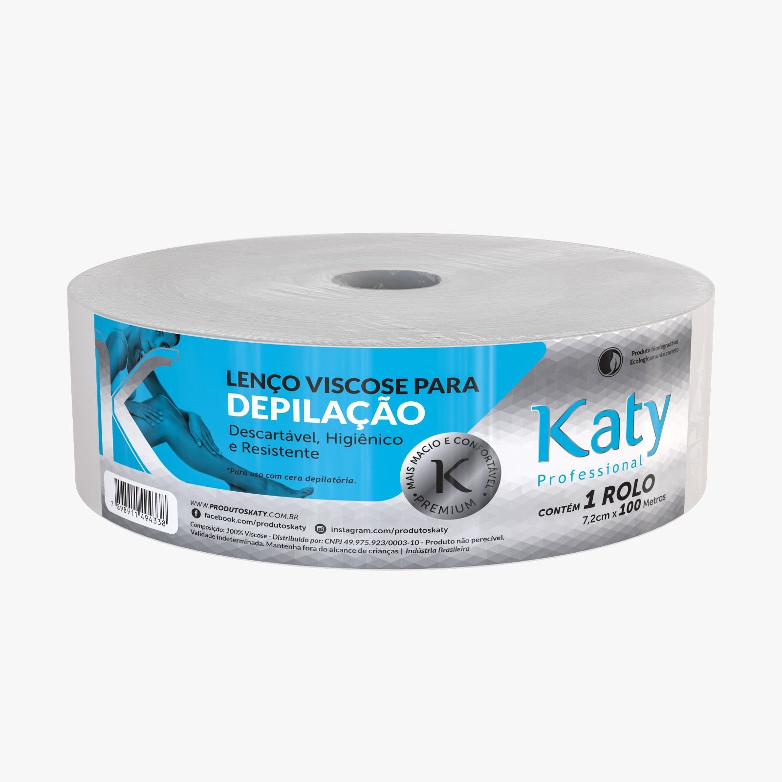 Lenço 100% Viscose para Depilação Katy - Rolo 100 metros