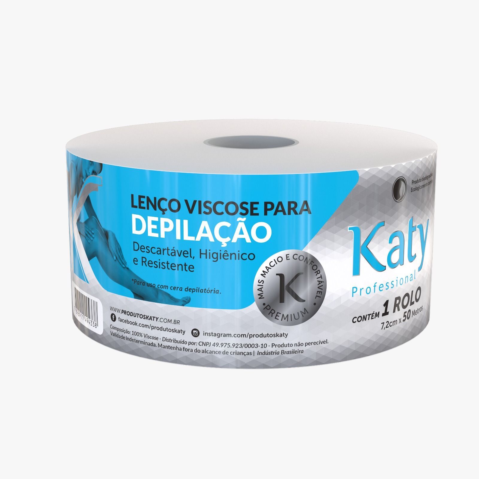 Lenço 100% Viscose para Depilação Katy - Rolo 50 metros