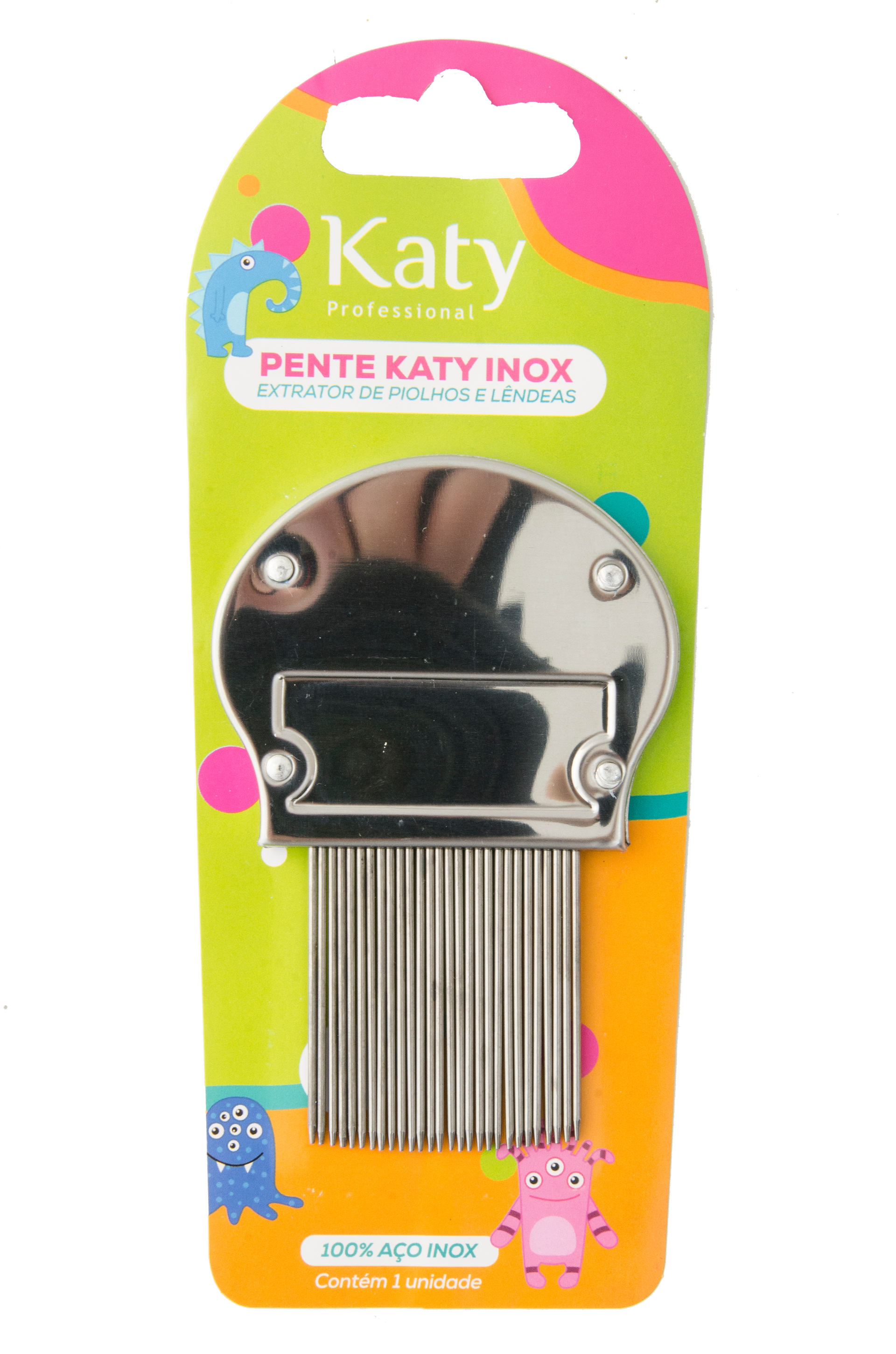 Pente de Piolho Katy - Inox Grande