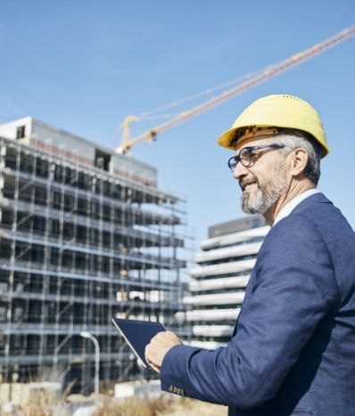 A Professional Engineer inspecting a commercial construction through IFA