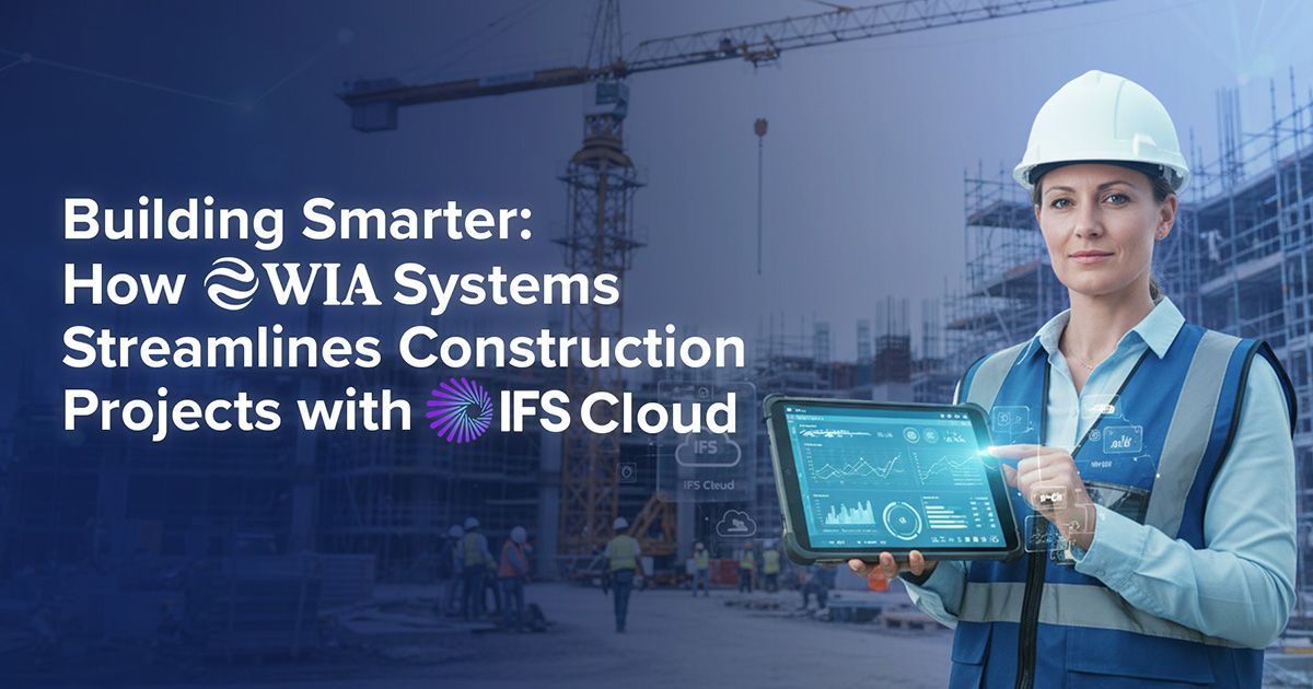 IFS Cloud ERP dashboard supporting Construction Industry