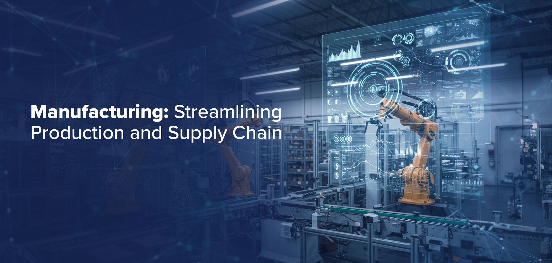 Factory floor with automated machinery representing ERP-driven manufacturing efficiency