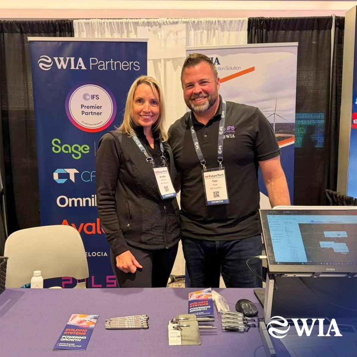 Tim Ryan and Kristin Harkins from WIA Systems Inc at the ENR FutureTech 2026