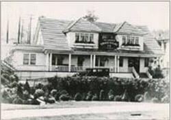 Columbia Funeral Home building with landscaping improvements in Seattle, WA in 1930