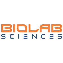 Biolab Sciences logo in orange and blue on a white background