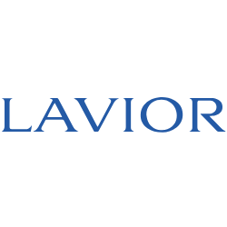 Blue “LAVIOR” wordmark on a white background