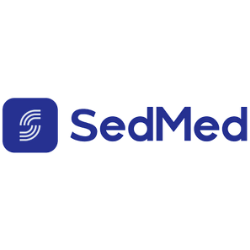 SedMed logo in blue on a white background