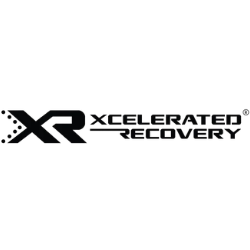 XCELERATED RECOVERY logo in black with stylized XR letters on a white background