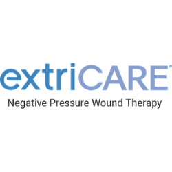 ExtriCARE logo with “Negative Pressure Wound Therapy” in blue and gray text