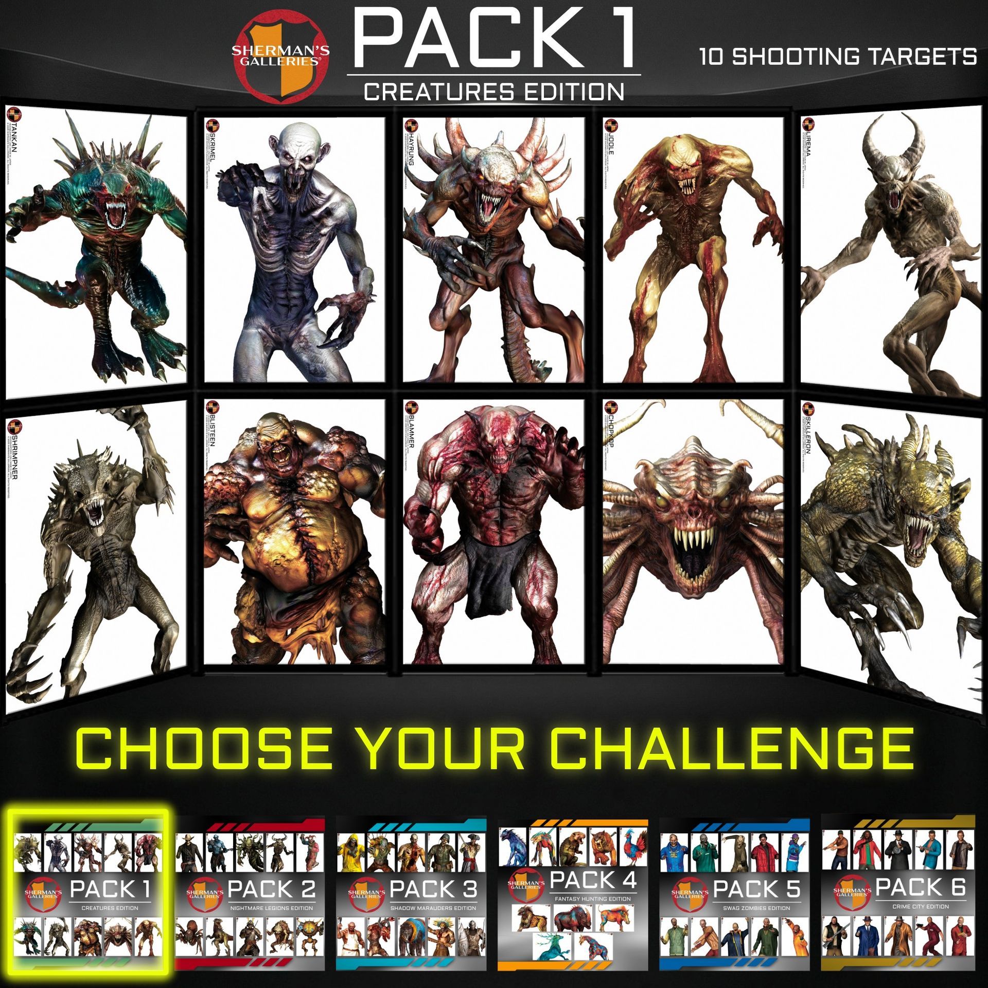 SHERMAN'S GALLERIES® PACK 1: CREATURES EDITION (L SERIES) - CASE OF 86 UNITS