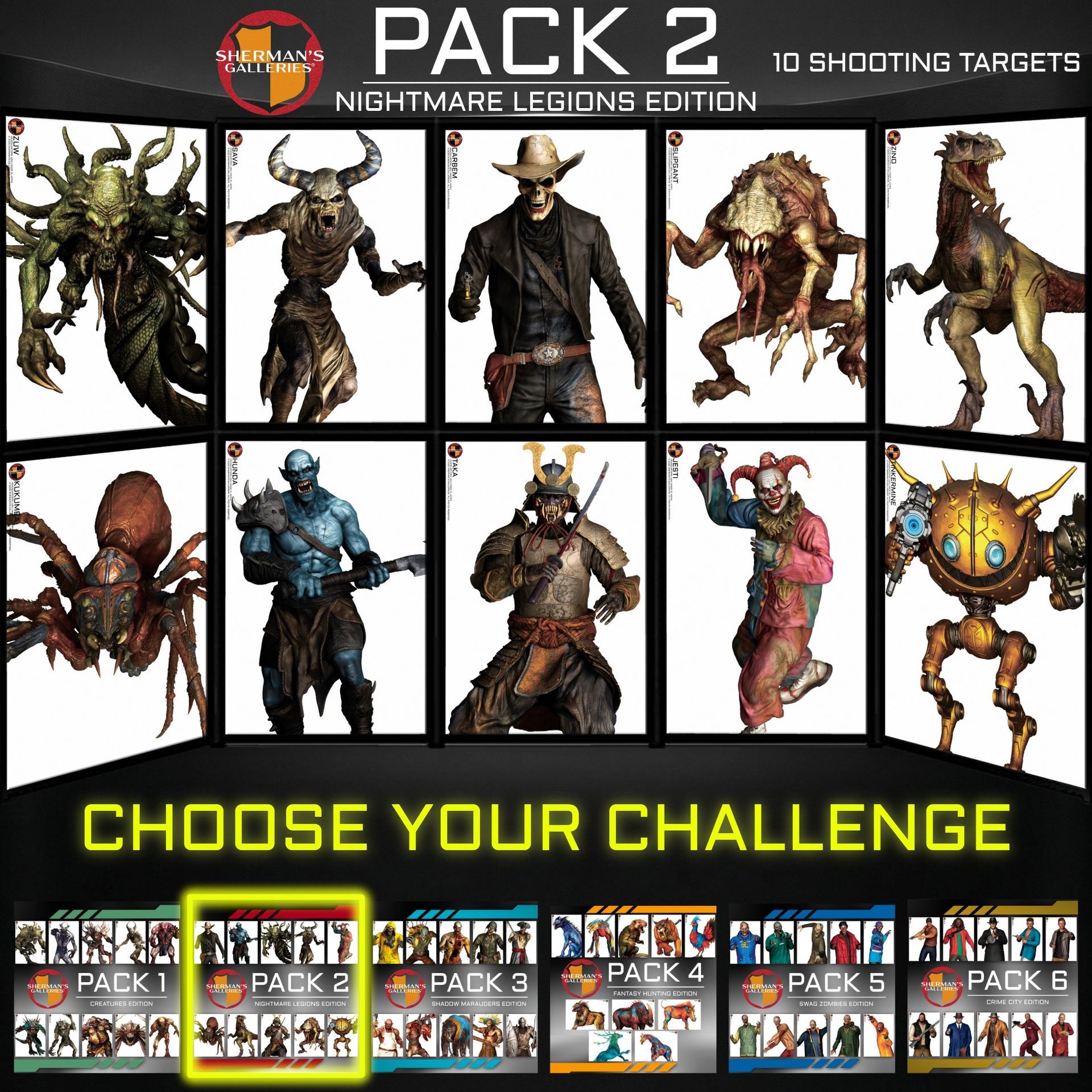 SHERMAN'S GALLERIES® PACK 2: NIGHTMARE LEGIONS EDITION (L SERIES) - CASE OF 86 UNITS